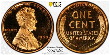 1950 1C PR67+ DCAM