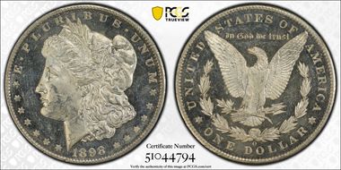 1898-O $1 MS62PL