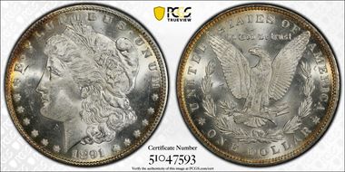 1891 $1 MS64