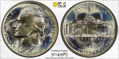1942-P 5C Silver MS67+ FS