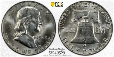 1963-D 50C MS65FBL