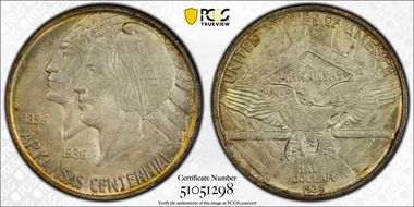 1936-D 50C Arkansas MS67