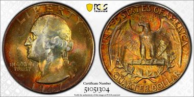 1947-D 25C MS67+ 