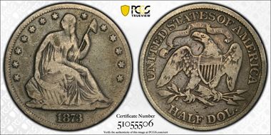 1873 50C No Arrows, Open 3 VG10