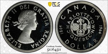 1964 S$1 Confederation Ag PL66CAM