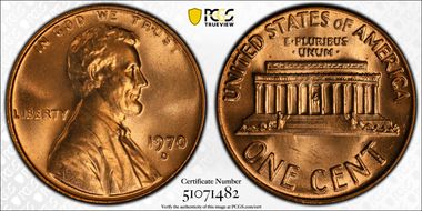1970-D 1C MS67RD