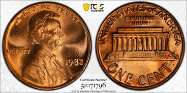 1982 1C Bronze Large Date MS67RD