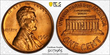 1960 1C Large Date MS67RD