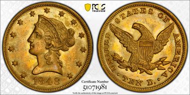 1848 $10 MS61