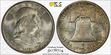 1949-D 50C MS64FBL