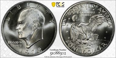1972-S $1 Silver MS69