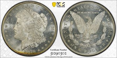 1878 7TF $1 Reverse of 1878 MS65+