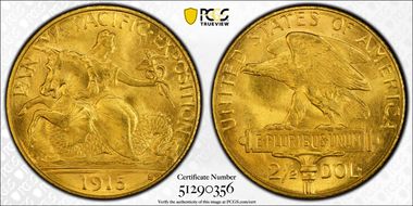 1915-S $2.50 Panama-Pacific MS67