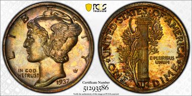 1937 10C PR67