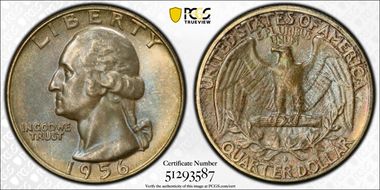 1956-D 25C MS67