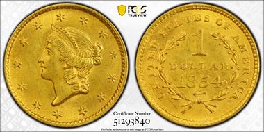 1854 G$1 Type 1 MS64