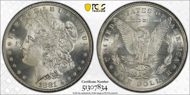 1881 $1 MS66