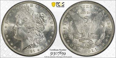 1891 $1 MS65