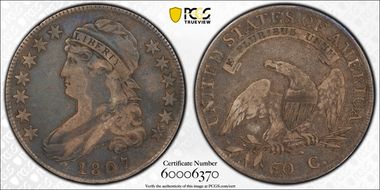 1807 50C Large Stars 50/20 F15