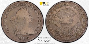 1798 $1 Large Eagle F12
