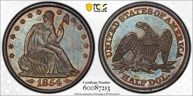 1854 50C Arrows PR64