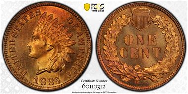 1885 1C MS66+ RD