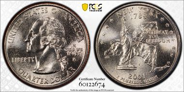 2001-P 25C New York MS68