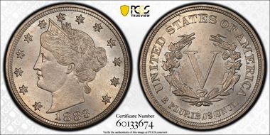 1883 5C No Cents RPD FS-1301 MS65