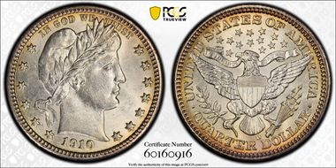 1910-D 25C MS60