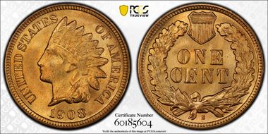 1908-S 1C MS66+ RD