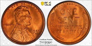 1944-S 1C MS67RD