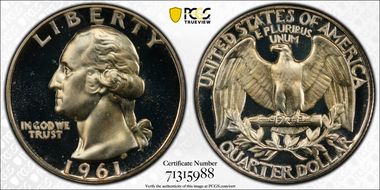 1961 25C PR68DCAM