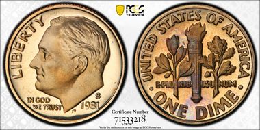 1981-S 10C Type 2 PR69DCAM