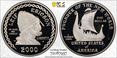 2000-P $1 Leif Ericson PR70DCAM