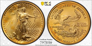 2003 $5 Gold Eagle MS70