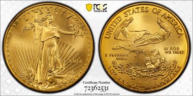 2004 $50 Gold Eagle MS70