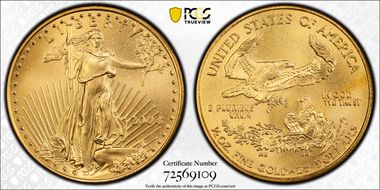 2004 $25 Gold Eagle MS70