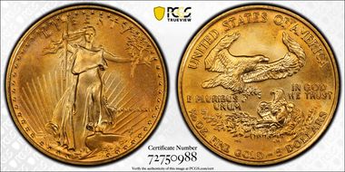 1986 $5 Gold Eagle MS69