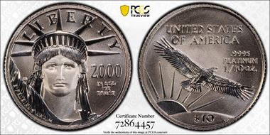 2000 $10 Statue of Liberty MS69