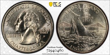 2001-P 25C Rhode Island MS68