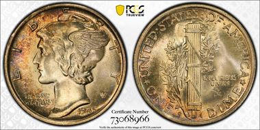 1945-S 10C FS-504 Inverted S MS66FB