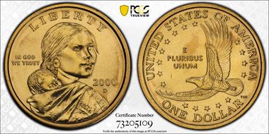 2000-D SAC$1 MS68