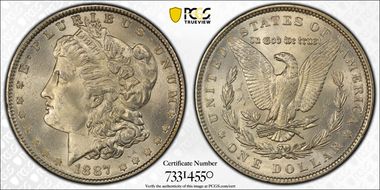 1887 $1 MS64PL