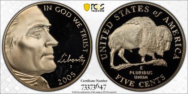 2005-S 5C Bison PR70DCAM