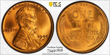 1944-D 1C MS66+ RD