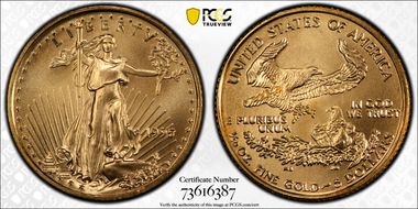 1995 $5 Gold Eagle MS69