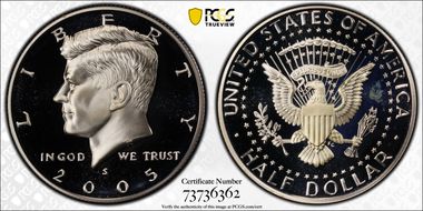 2005-S 50C Silver PR70DCAM