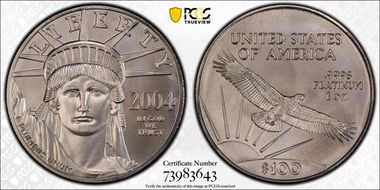 2004 $100 Statue of Liberty MS70
