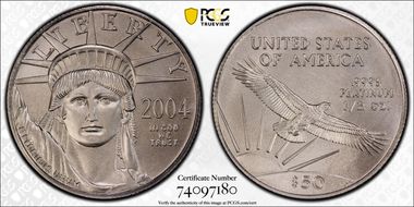 2004 $50 Statue of Liberty MS70