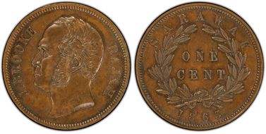 1863 1C Bronzed Copper PR63